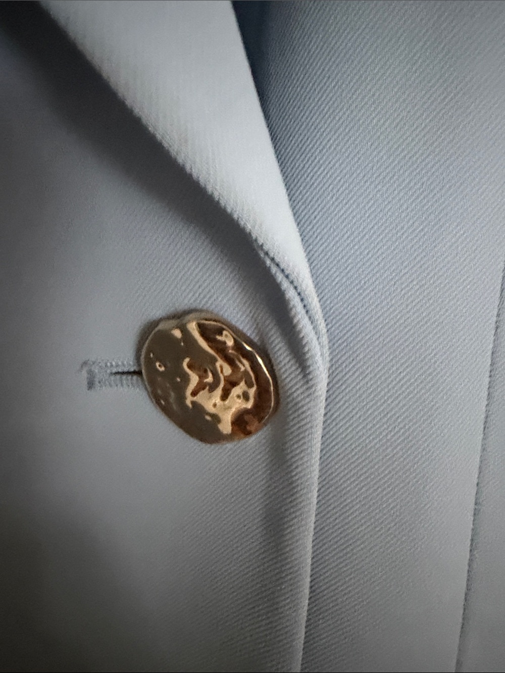 French Connection Light Blue Sleeveless Blazer Vest - Picture 4 of 5